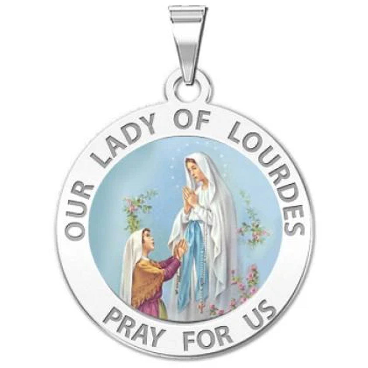 Our Lady of Lourdes Medal "Color"