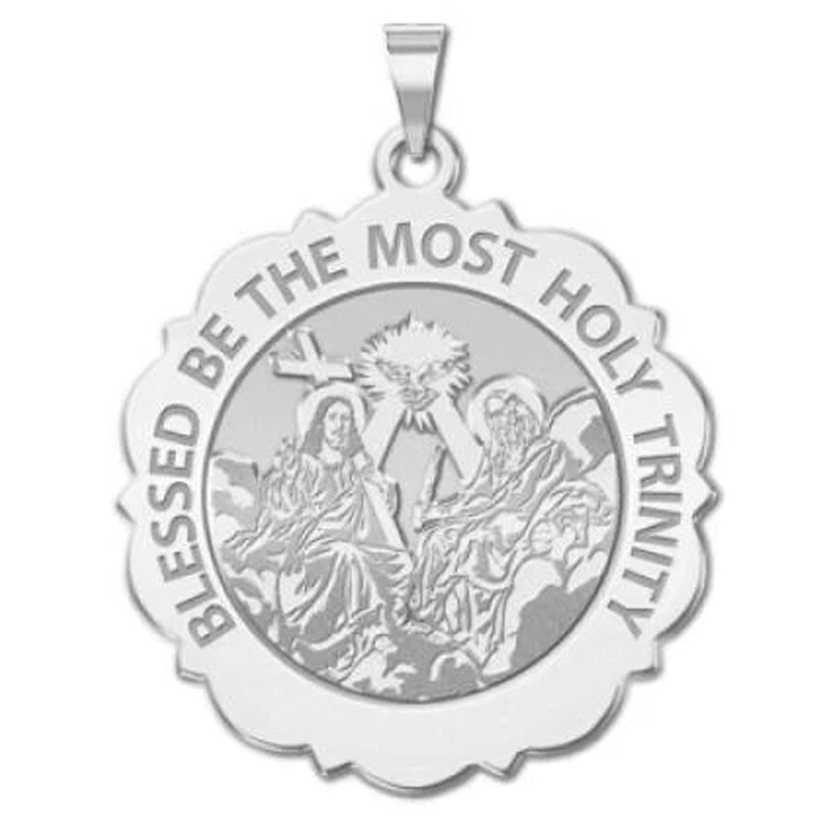 Holy Trinity Scalloped Medal
