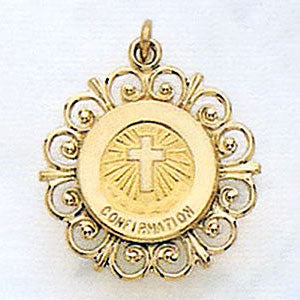 14K Gold Confirmation Medal