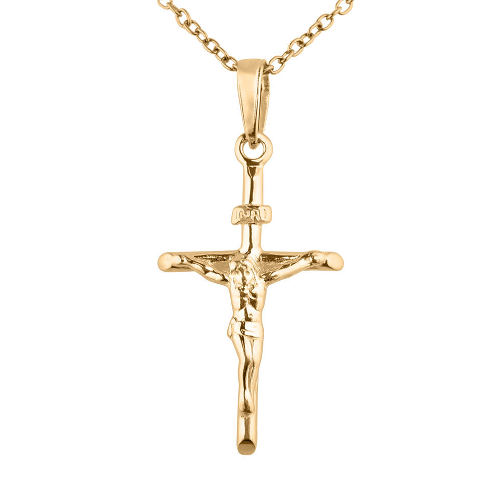 14K Stick Style Crucifix Pendant