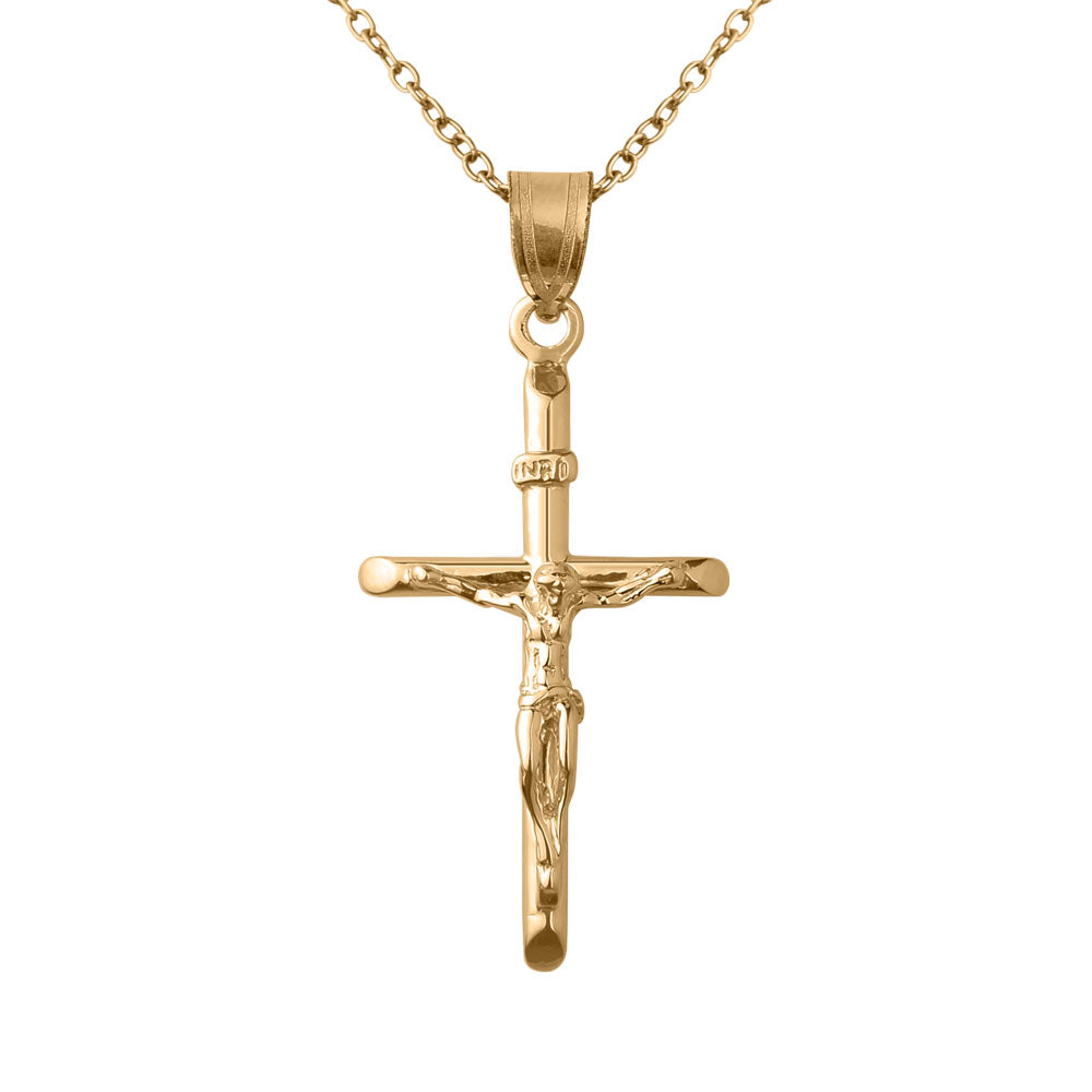 14k INRI Crucifix Pendant
