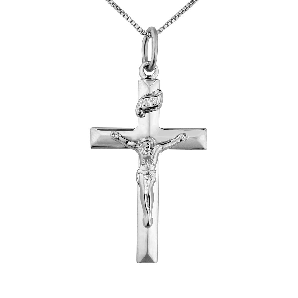 Sterling Silver INRI Crucifix Pendant