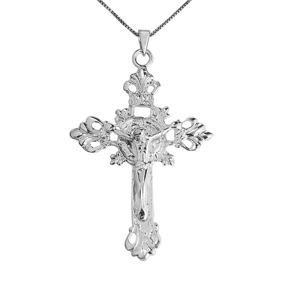 Sterling Silver INRI Crucifix Pendant