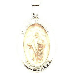 Saint Jude Religious Medal [H] - Silver
