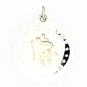 Saint Christopher Religious Medal [H] - Silver