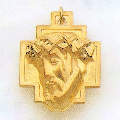 14K Gold Christ Head