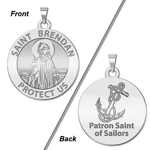 Saint Brendan Double Sided Sailors Medal
