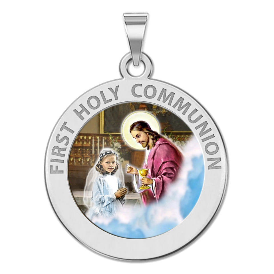 First Holy Communion Medal (for a Girl) "Color"