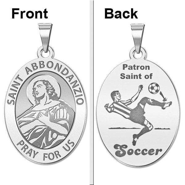 Saint Abbondanzio Oval Double Sided Soccer Medal