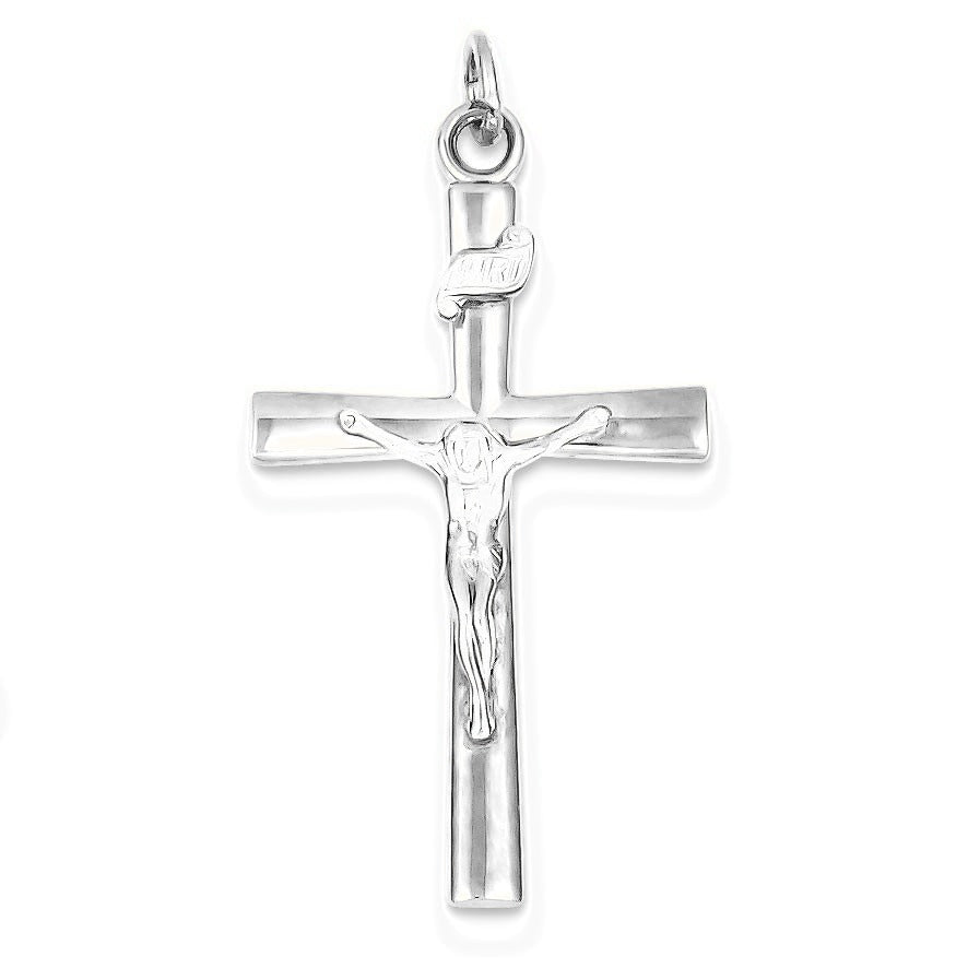 Crucifix Pendant - Silver/Stainless