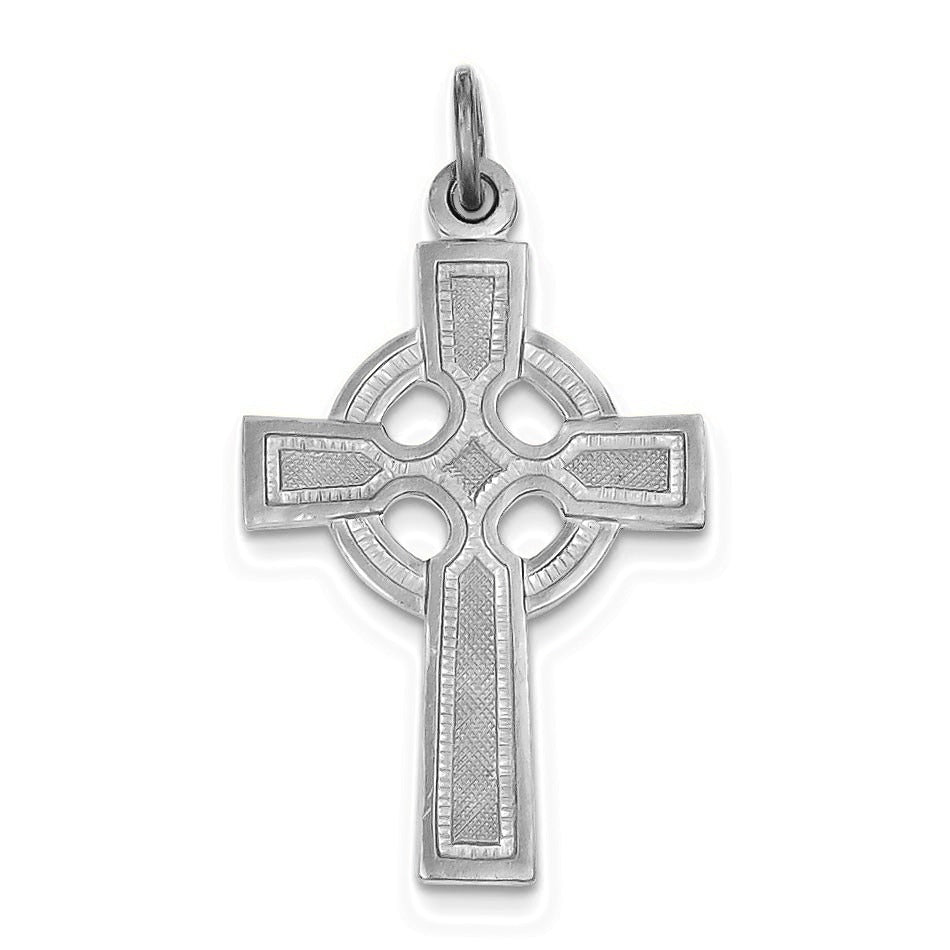 24k Gold -plated Celtic Cross Pendant - Silver/Stainless