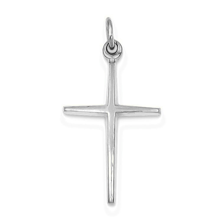 24k Gold -plated Passion Cross Charm - Silver/Stainless