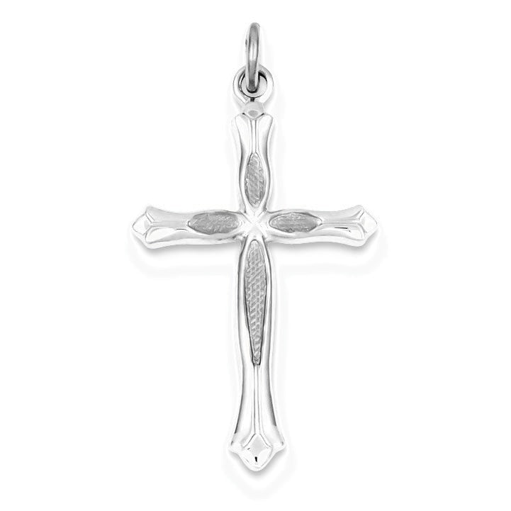 and Vermeil Cross Pendant - Silver/Stainless