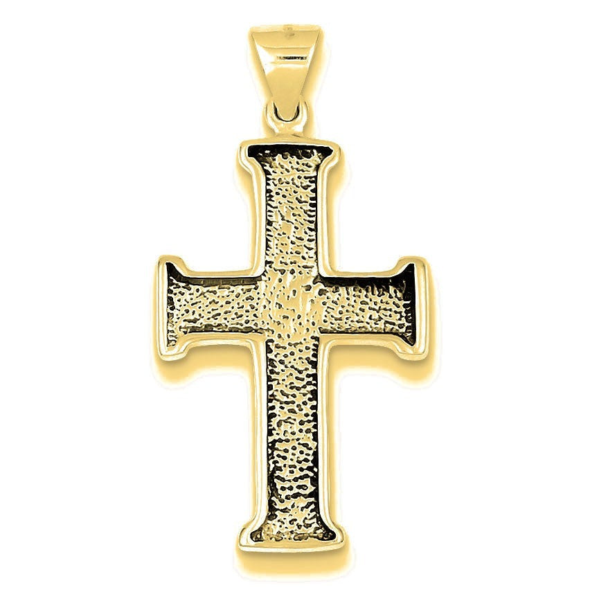 Antiqued Cross Pendant - Gold