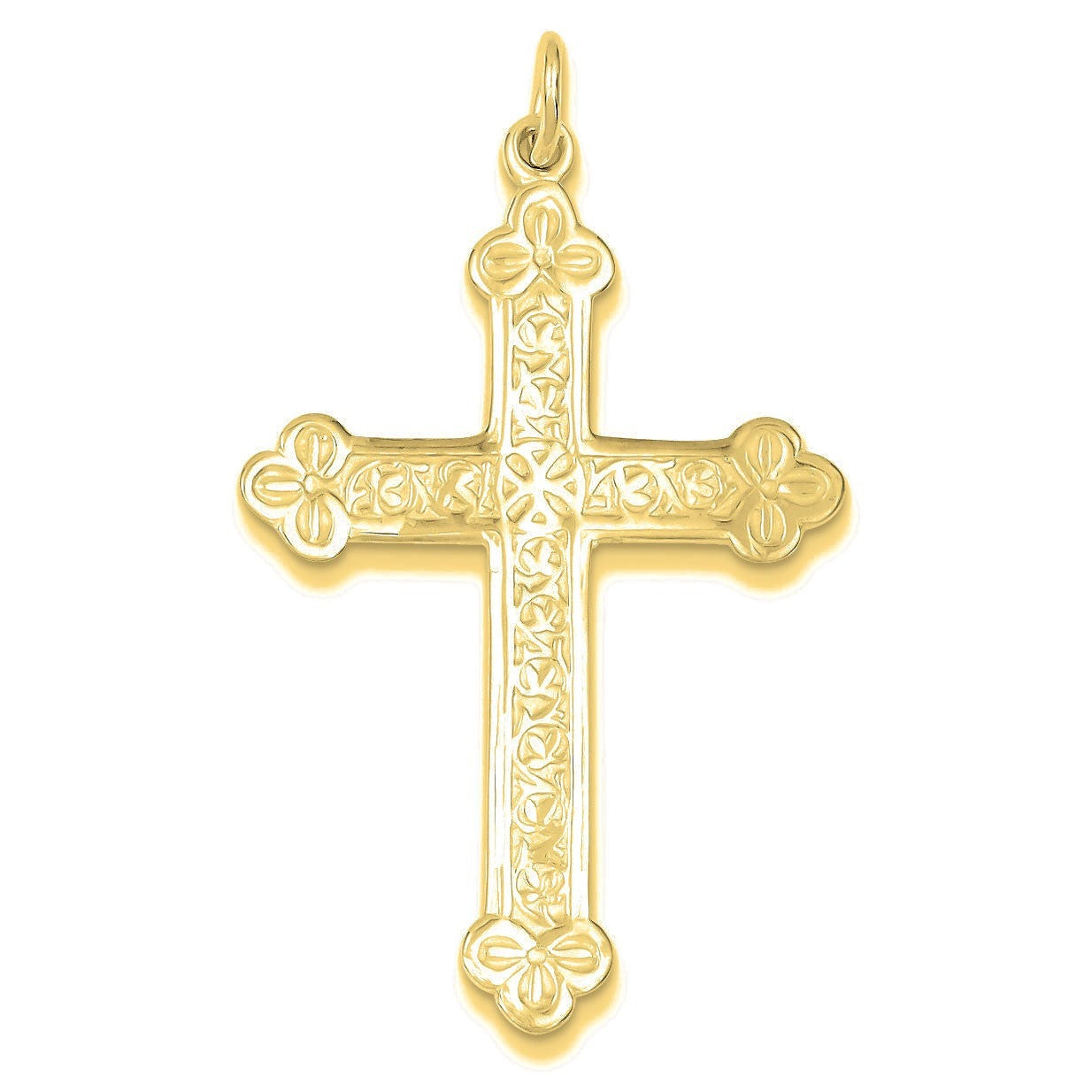 Budded Cross Pendant - Gold