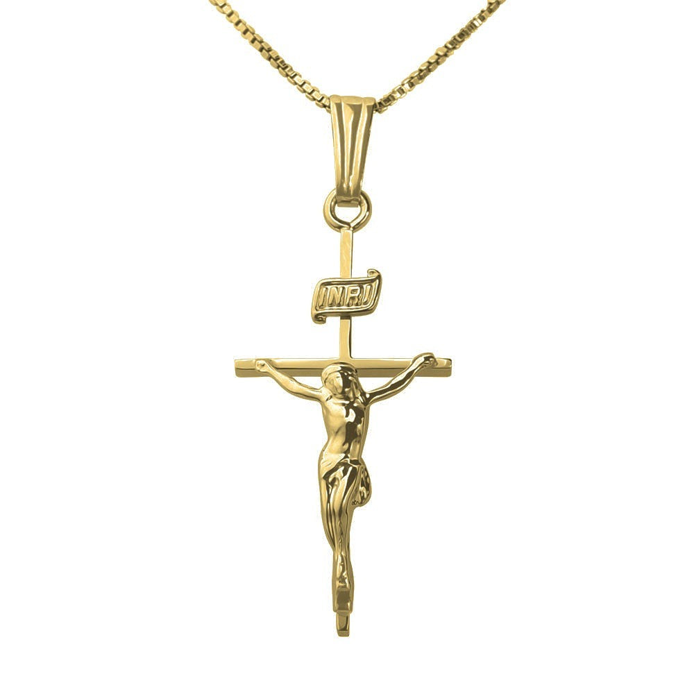 Crucifix Cross Pendant - Gold