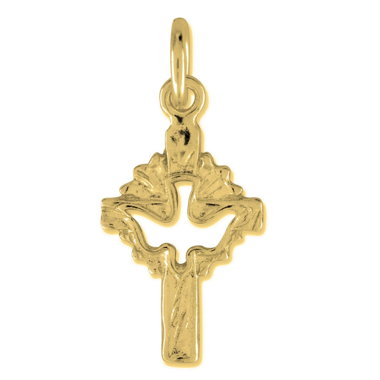 Dove Cross Charm - Gold