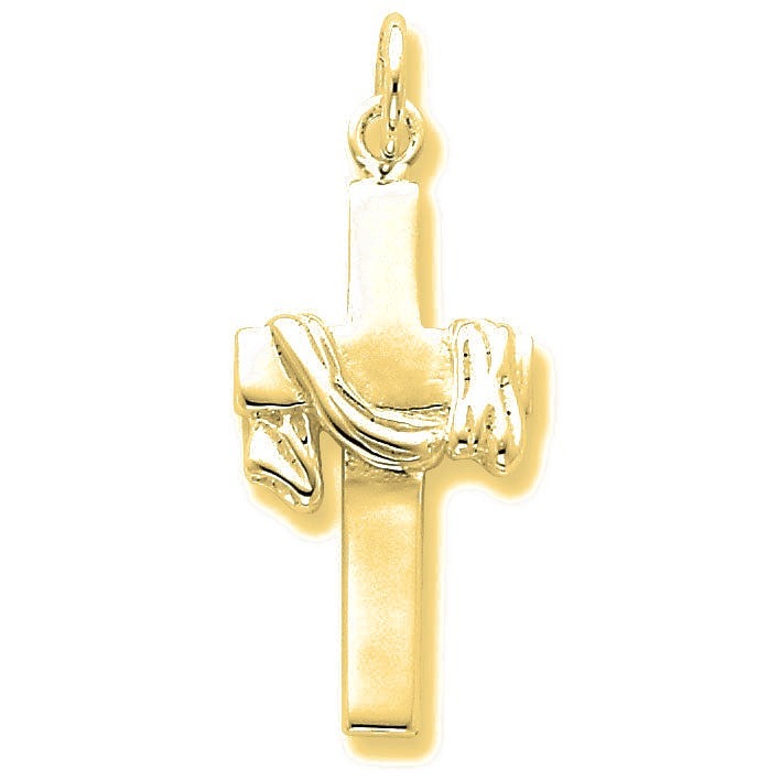 Draped Cross Pendant - Gold