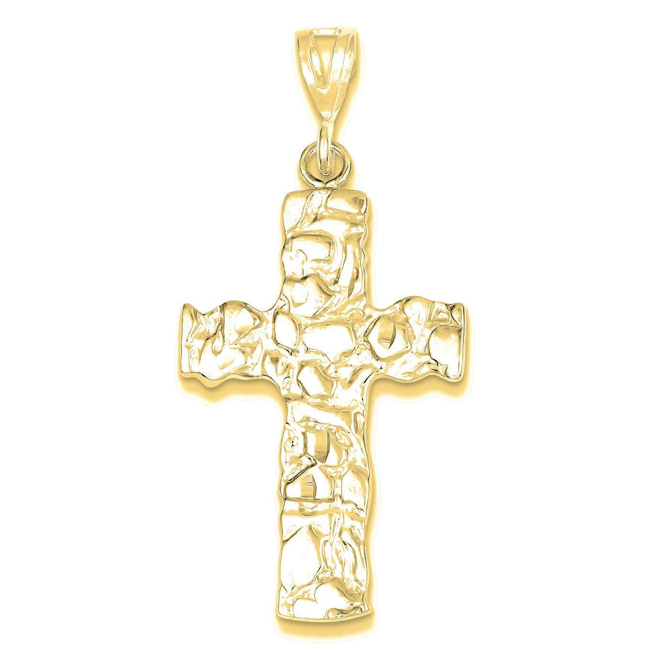 Nugget Cross Pendant - Gold
