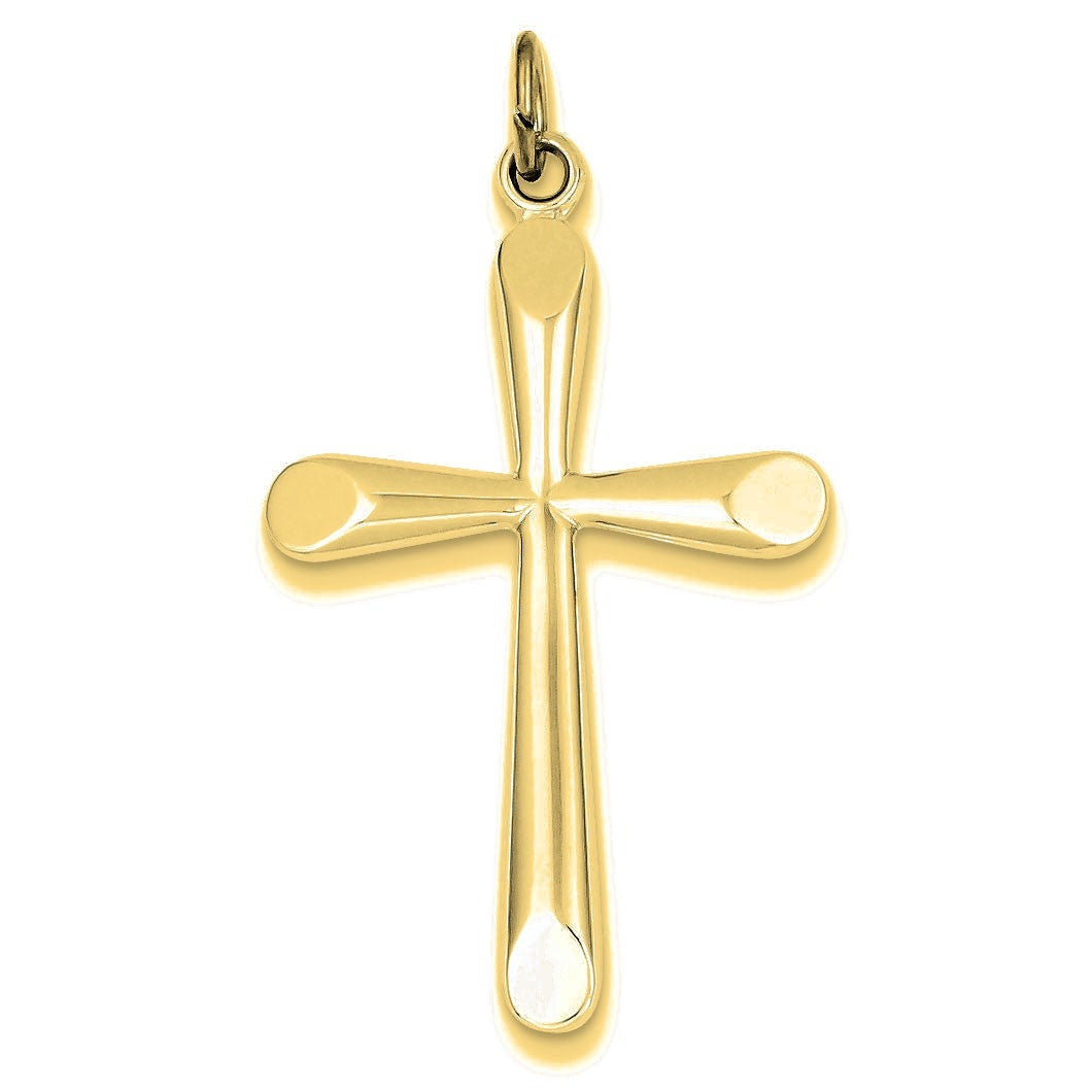 Polished Cross Pendant - Gold