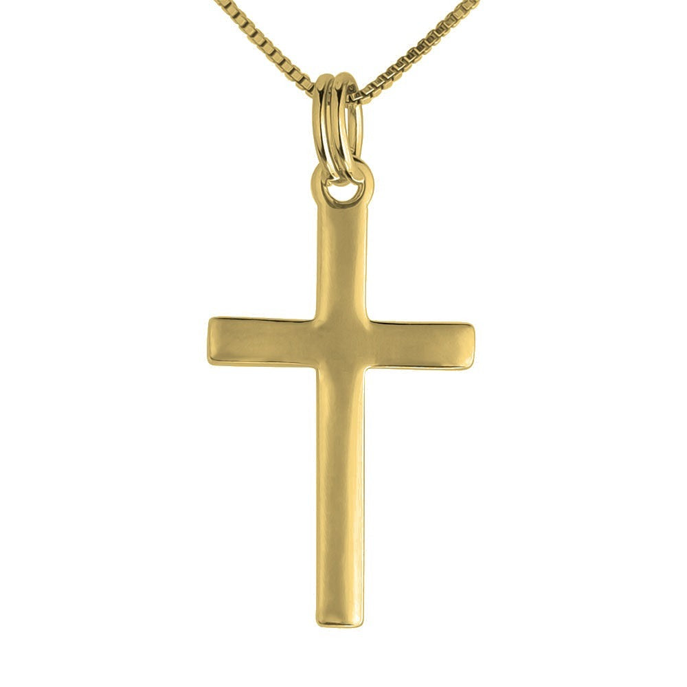 Polished Cross Pendant - Gold