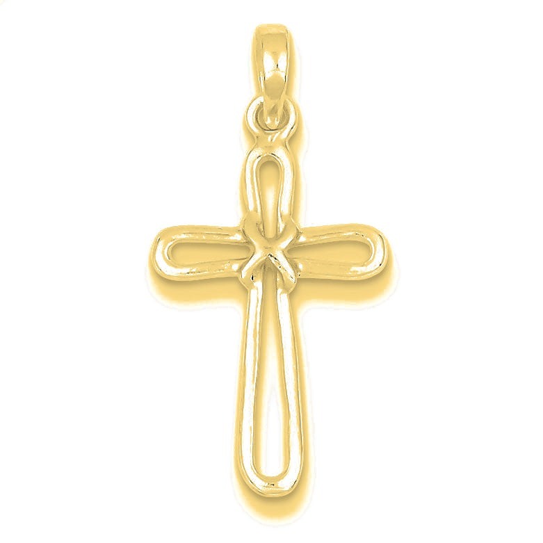 Polished Cross Pendant - Gold