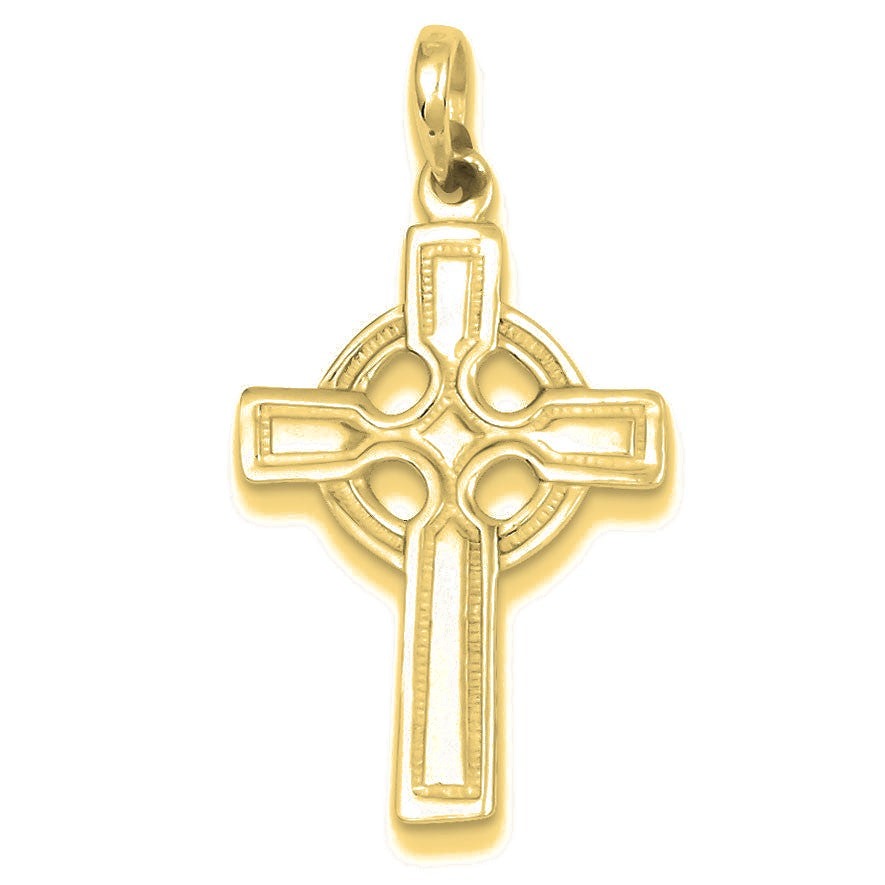 Polished Cross Pendant - Gold