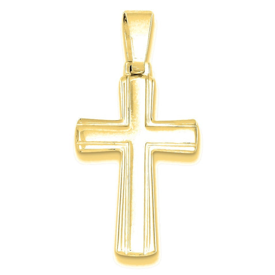 Polished Cross Pendant - Gold