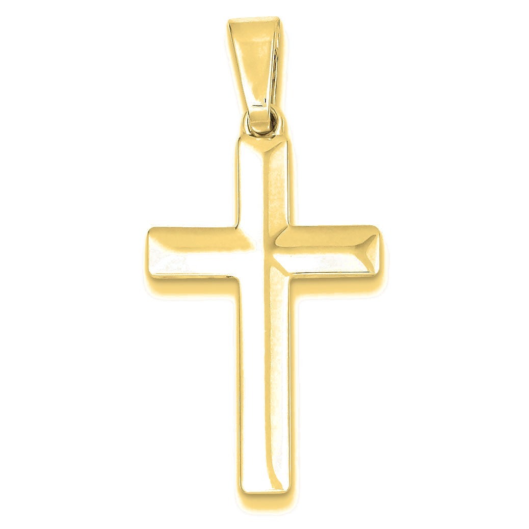 Polished Cross Pendant - Gold