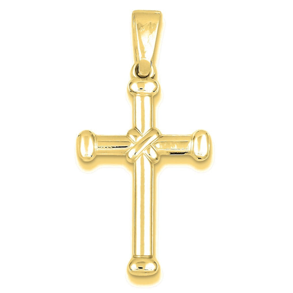 Polished Cross Pendant - Gold