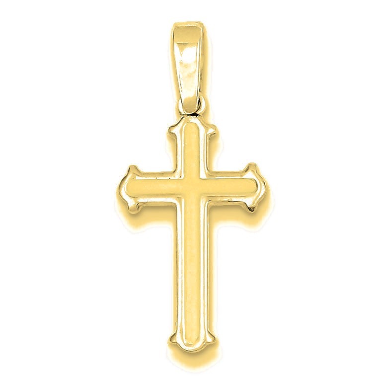 Polished Cross Pendant - Gold