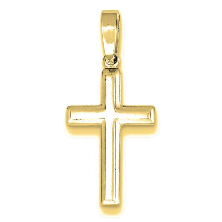 Polished Cross Pendant - Gold