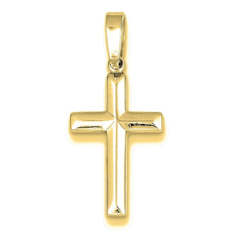 Polished Cross Pendant - Gold