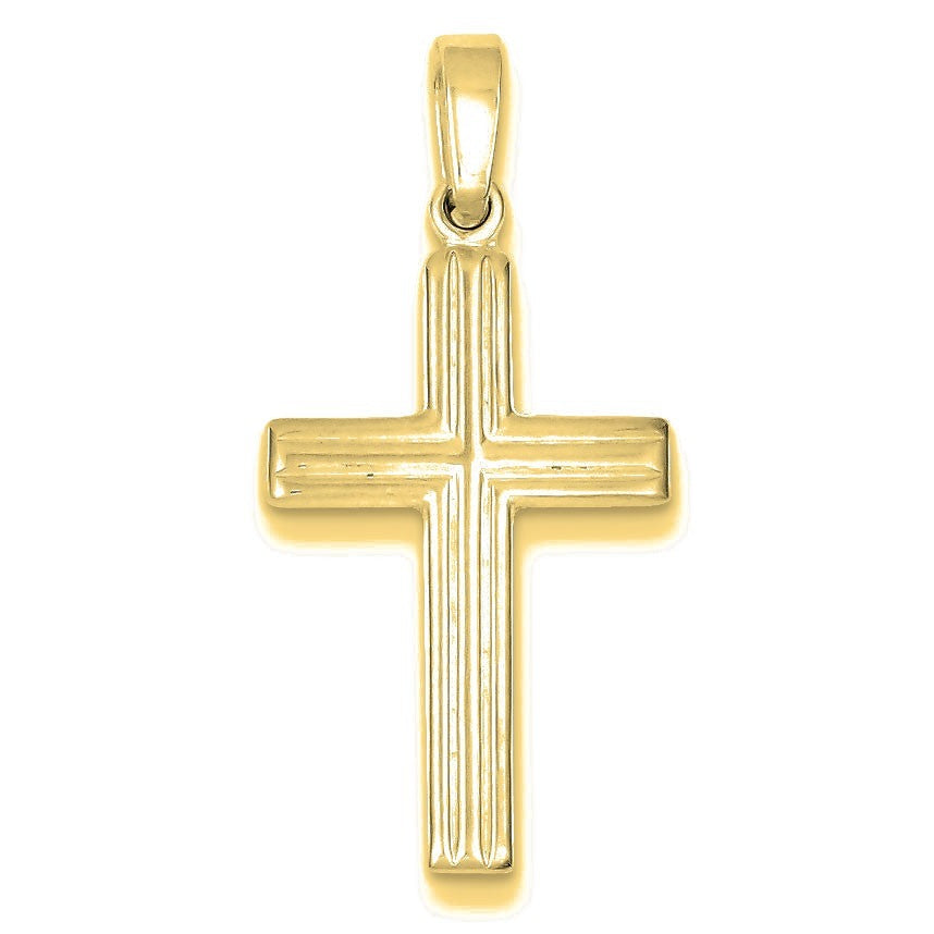 Polished Cross Pendant - Gold