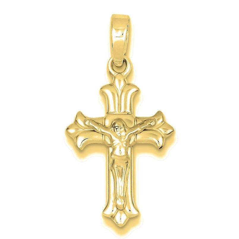 Polished Crucifix Pendant - Gold