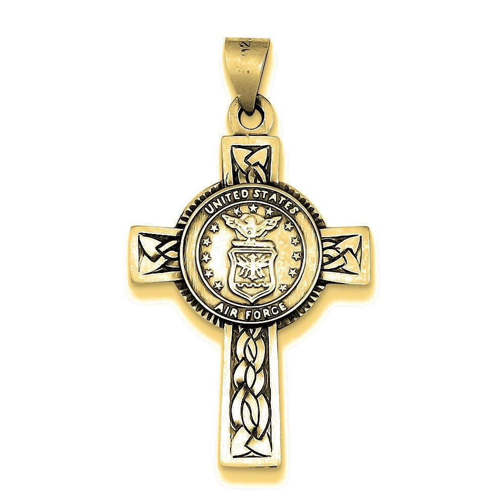 US Air Force Cross Pendant - Gold