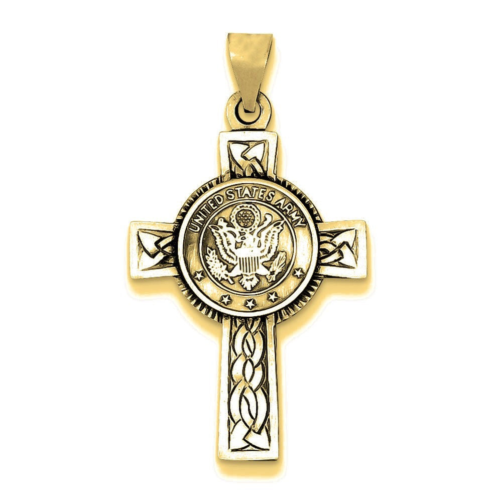 US Army Cross Pendant - Gold