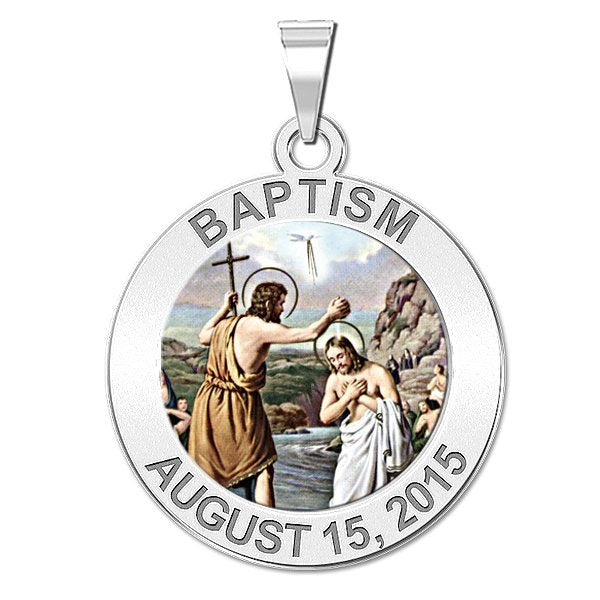 Personalized Baptism Medal "Color"