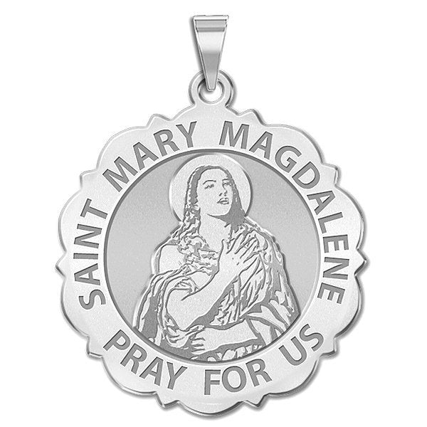 Saint Mary Magdalene Scalloped Medal