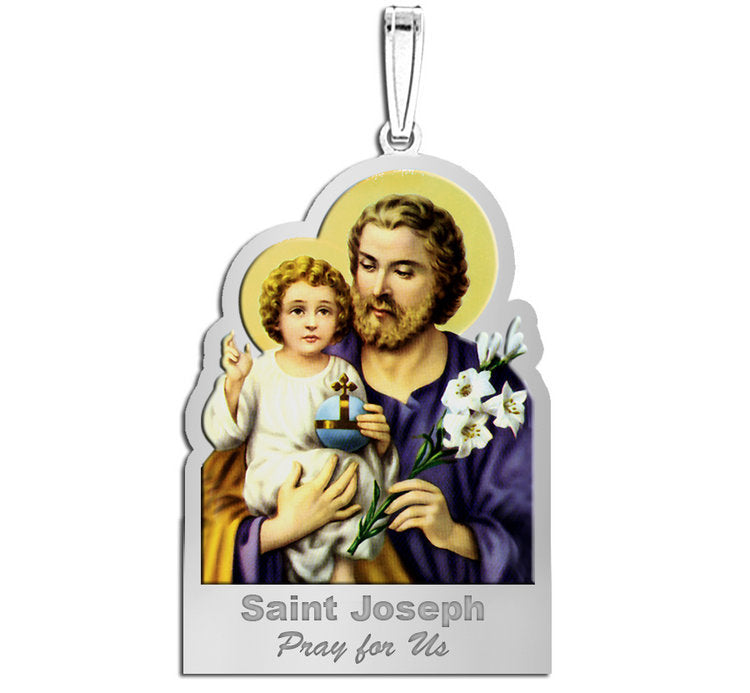 Saint Joseph Outlined Medal "Color"