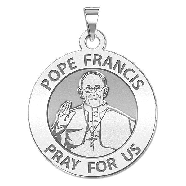 Pope Francis Medal Round Laser Engraved