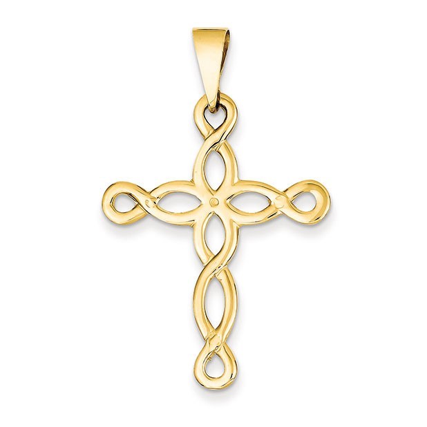 14k Polished Cross Pendant