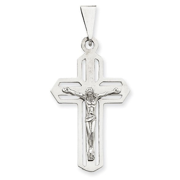 14k White Gold Crucifix Pendant