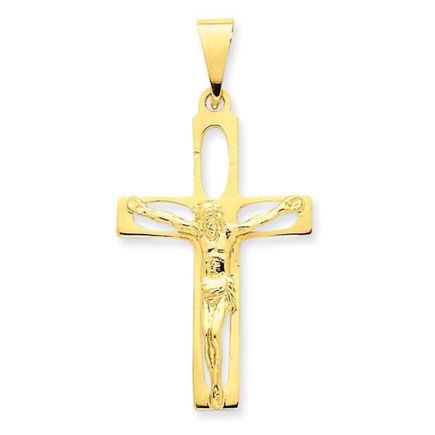 14k Polished Crucifix Pendant