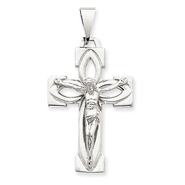 14k White Gold Crucifix Pendant