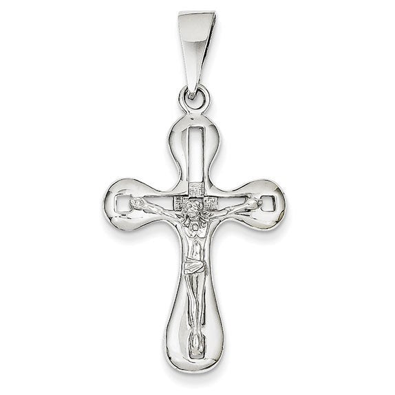 14k White Gold Crucifix Pendant