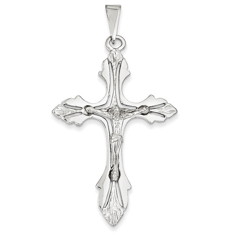 14k White Gold Crucifix Pendant