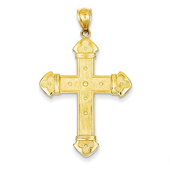 14k Budded Cross Pendant