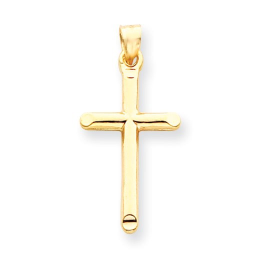 14k 3-D Hollow Cross Pendant