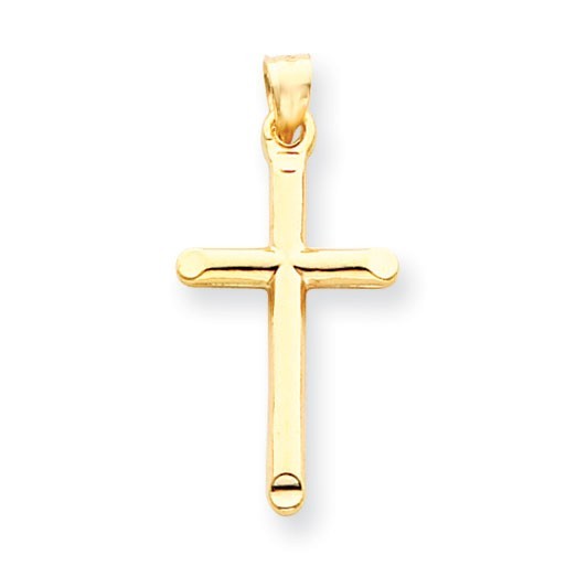 14k 3-D Hollow Cross Pendant